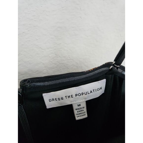 Dress the Population Libby Metallic Floral Strapless Cocktail Minidress | Size M - Picture 6 of 9